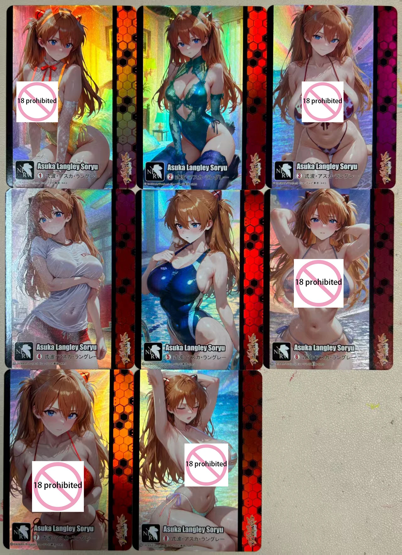

NEON GENESIS EVANGELION Asuka Langley Soryu ACG Diy Self Control Collect Signature Trading Флэш-карта Аниме Мультфильм Подарок