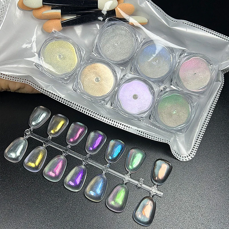1Box Nagel Glitter Pulver Nagel Aurora Glitter glänzenden Spiegel Mehl Mondlicht Nagel Verbesserungen Nagel dekoration Nagel malerei