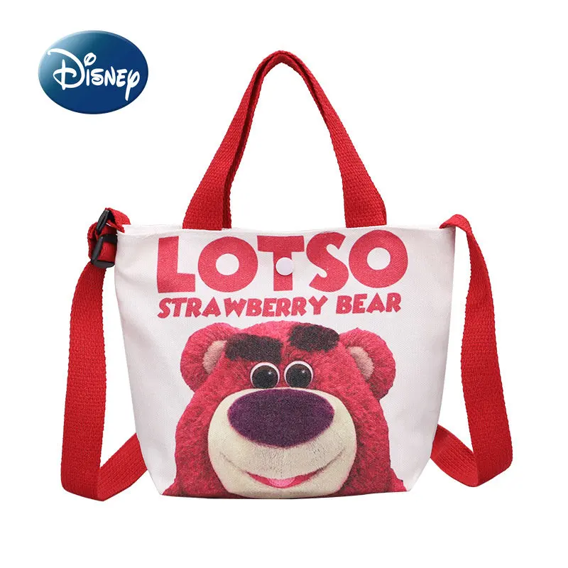 

Disney Strawberry Bear 2022 New Children's Bag Cartoon Fashion Girls Handbag Canvas Mini Multifunctional Children's Storage Bag