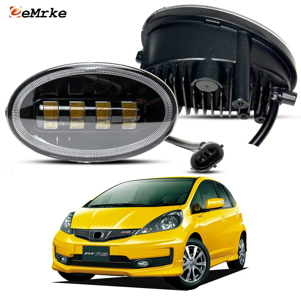 

LED Car PTF Front Fog Lights Oval Type H11 DRL White Yellow 40W for Honda Fit Hybrid RS / Jazz Si Jazz Sport 2011 2012 2013