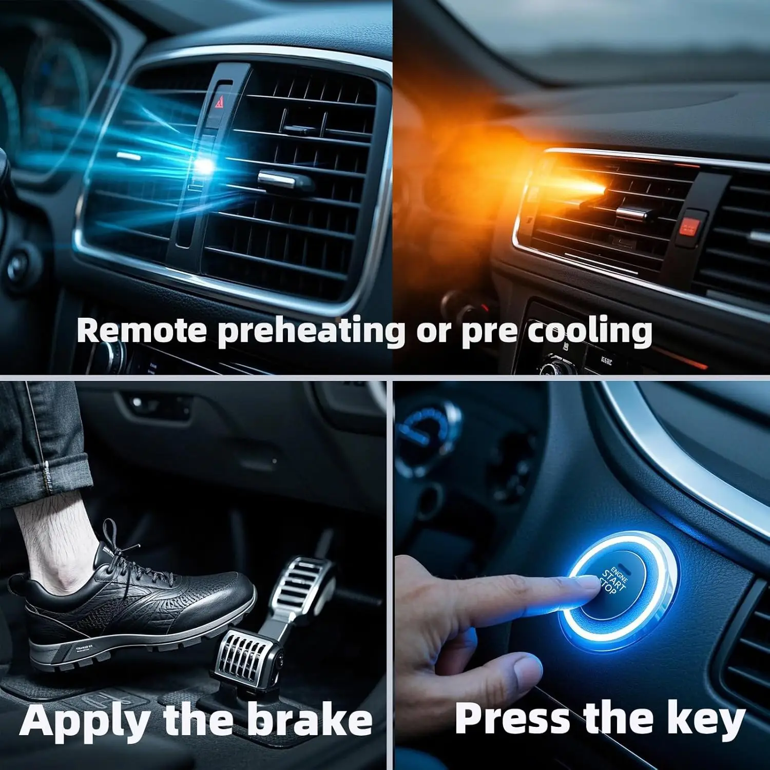 Пульт дистанционного запуска двигателя, кнопка старт-стоп, для запуска системы зажигания, Центральная блокировка, без ключа, вход в систему заднего вида, приложение