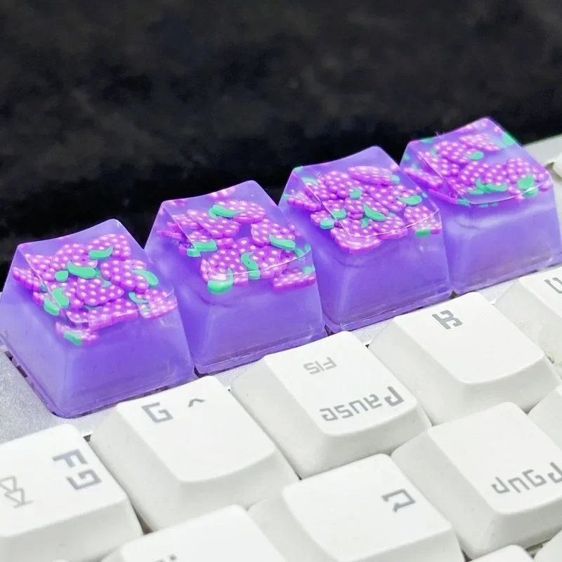 1Pcs Cute Translucent Fruit Series Strawberries Watermelon Keycap-Enhance Your Mechanical Keyboard Look! Accessories