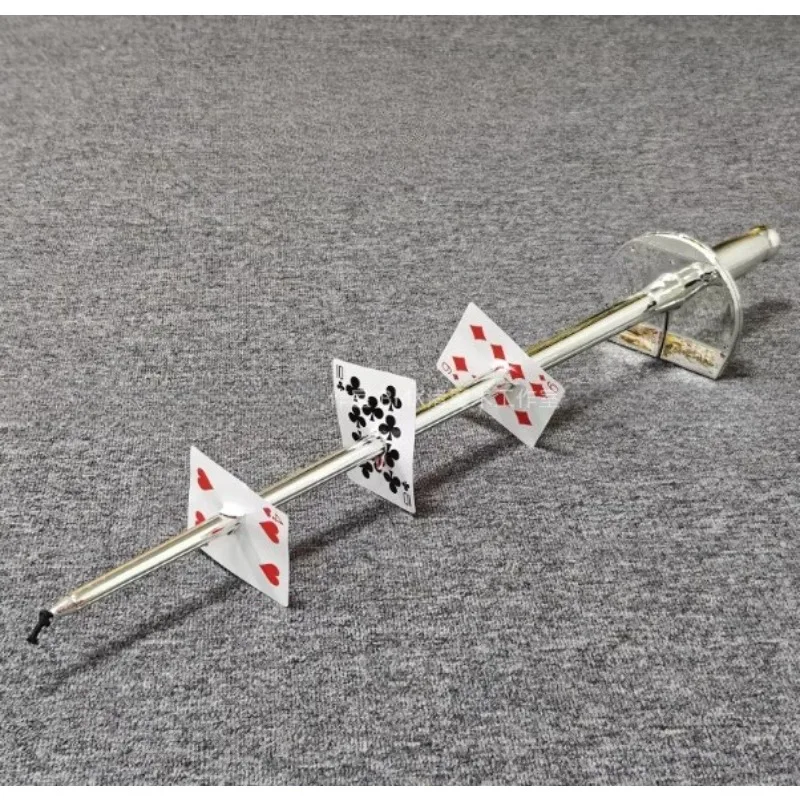 

Винтажный трюк с мечом, пронзающим карту - профессиональный реквизит для фокусников, сценические и крупноплановые иллюзии, ментализм, магия, игры с магическими эффектами