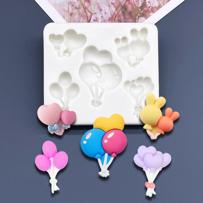 בלון לב עיצוב עוגת סיליקון תבנית סוגרקראפט שוקולד קאפקייקס דיטריט כלי לקשט