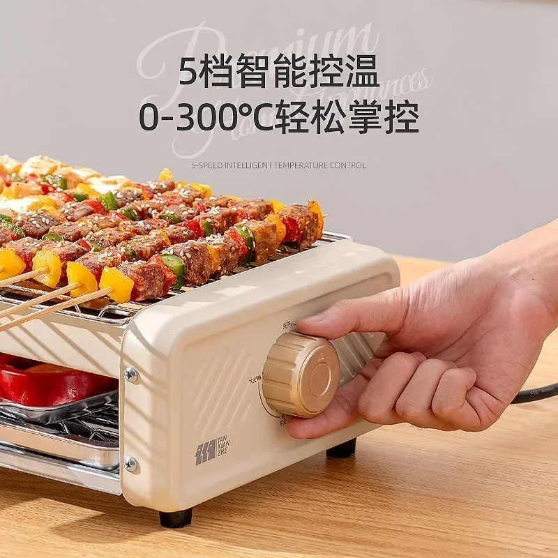 Electric Grill 220V Home Indoor Smokeless Barbecue Grill Electric Baking Pan Skewer электро гриль для кухни grelhador eletrico