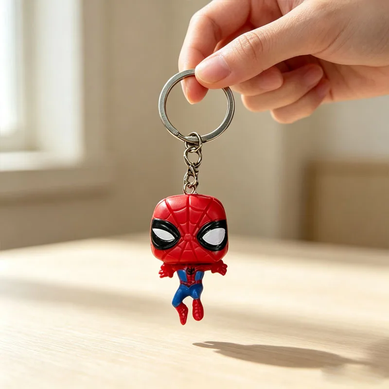 Superhero Mini Figure Key Ring, Anime Character Pendant Keychain Backpack Hanging Ornament Birthday Surprise Gift For Collectors - view 6