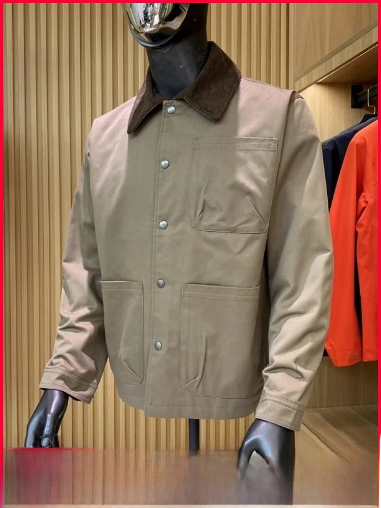 

American Sle High End Waed Cotton Jaet Loose Fit Detroit Collar Men's Autumn Winter Coat Youth ular Casual Outerwear
