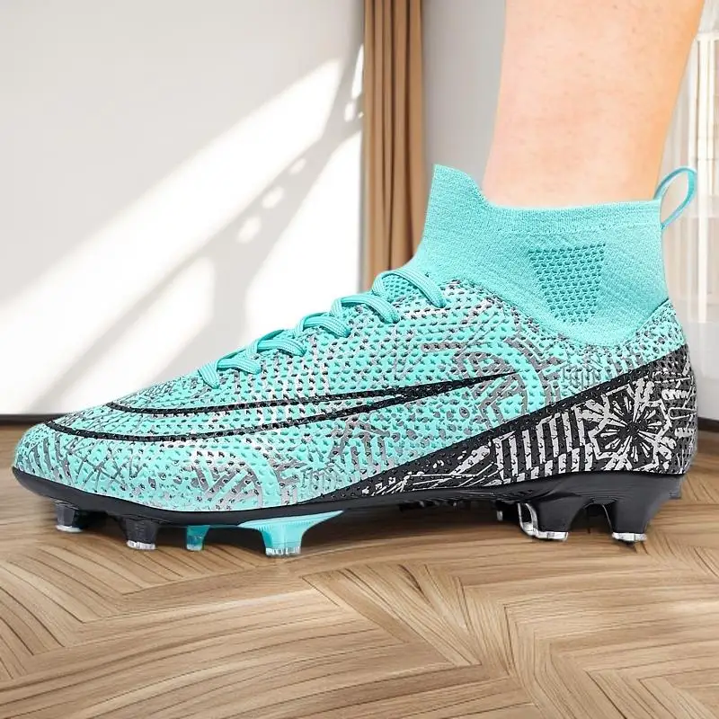 

FG/TF Men Football Field Boots Long Spike Original Fast Society Training Football Shoes Grass Indoor Cleats Sneaker Soccer Shoes