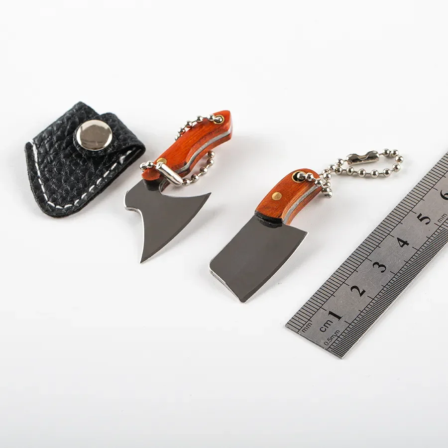 XUQIAN 6pcs Mini Knife Set Pocket Knife Set Tiny Knife Chef Keychain With Sheath For Package Opener Box Cutter Letter Opener