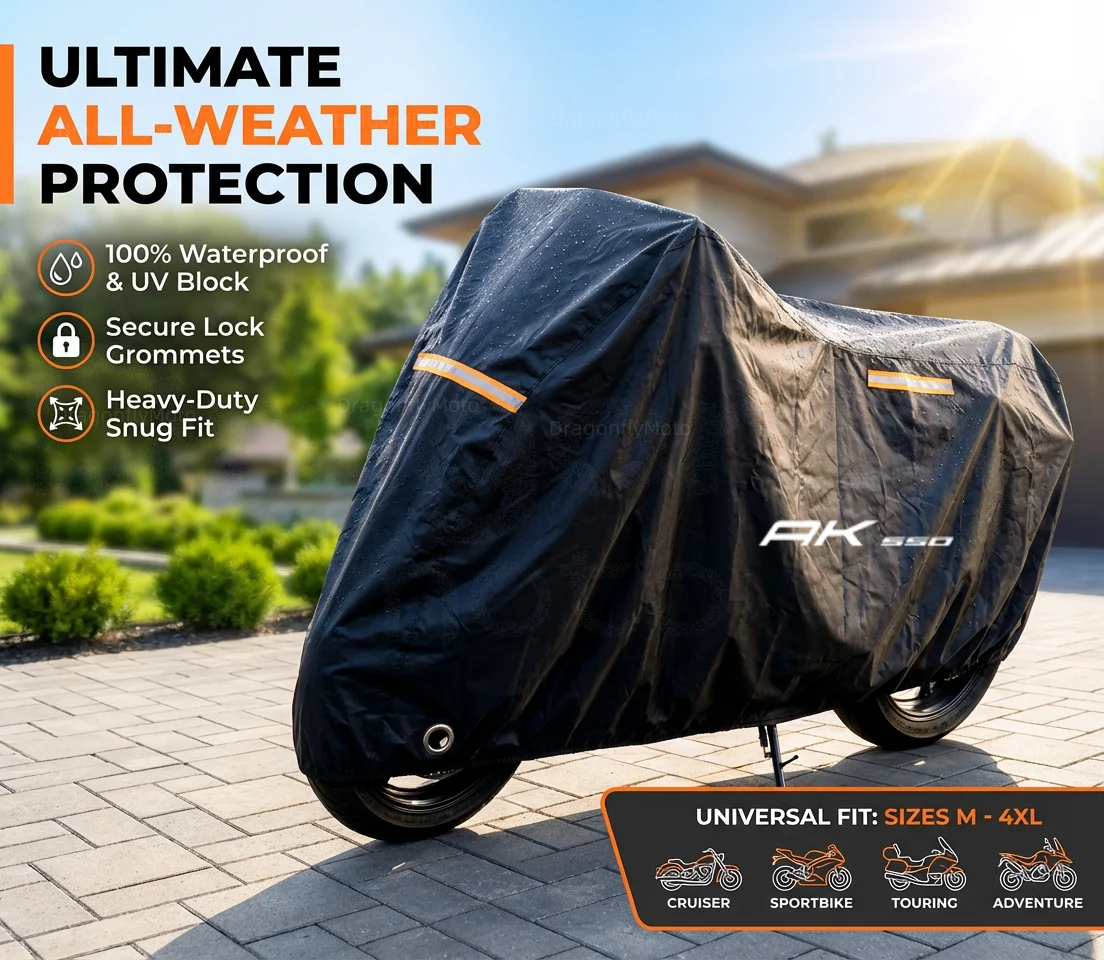 

For kymco Ak550 AK 500 550AK 190T Waterproof Motorcycle Covers Motors Dust Rain Snow UV Protector Cover Indoor Outdoor