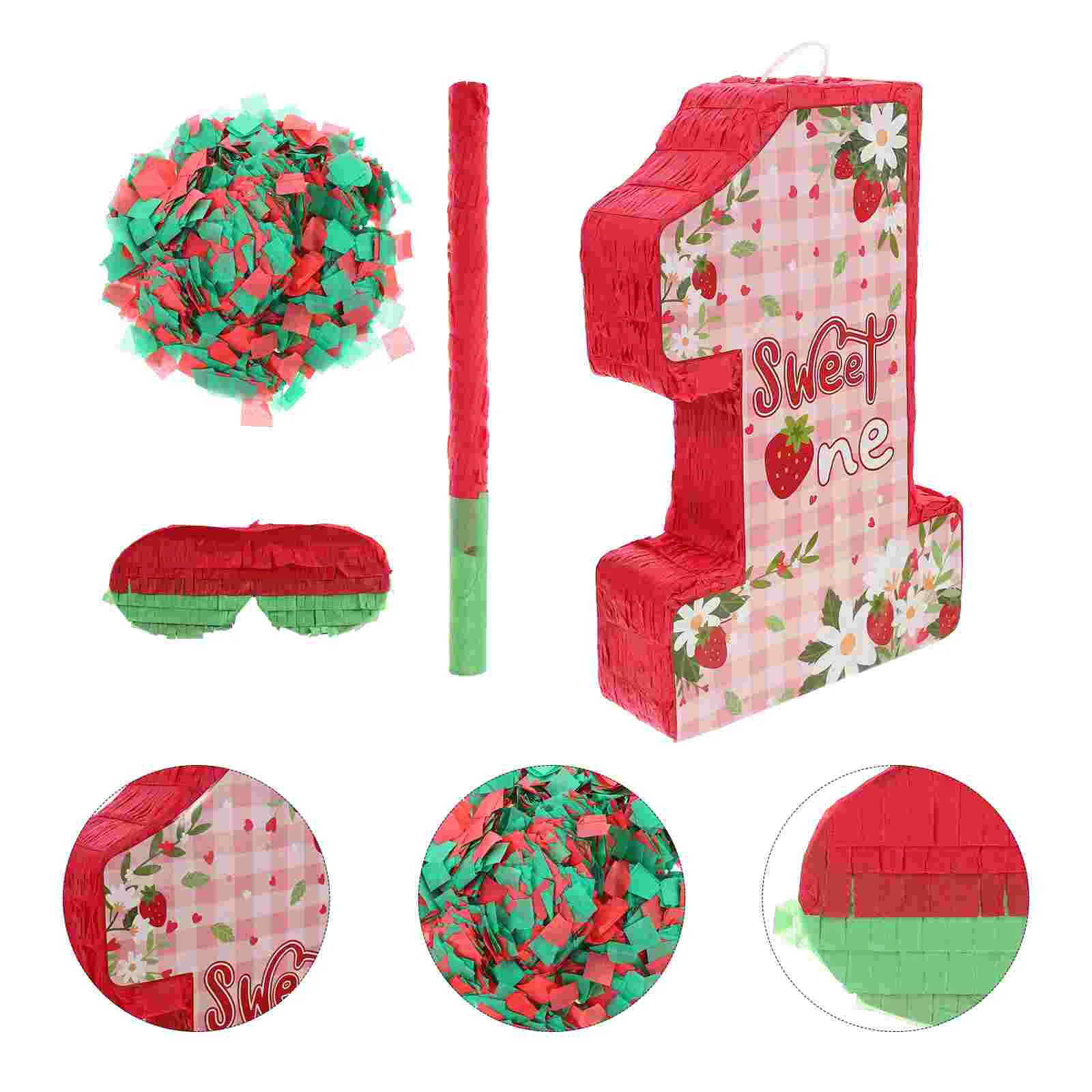 1 Set Number Paper Pinata Birthday Number Pinata with Blindfold Stick Number Pinata Birthday Party Candy Filled Pinata Photo Pro