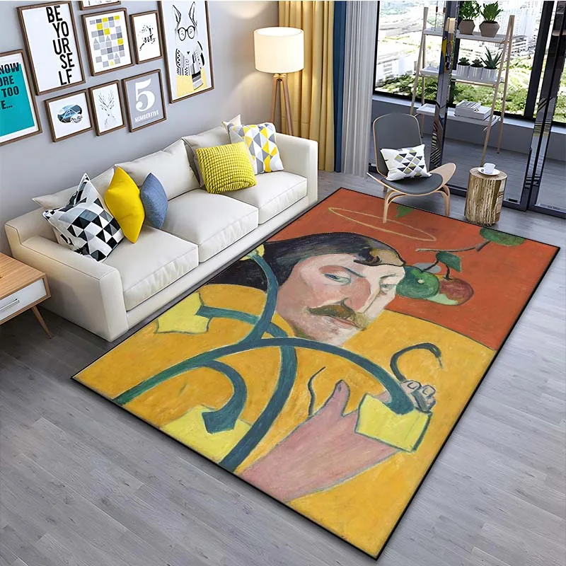 Impressionism Painting Pattern Floor Rug 15 Size Living Room Bedroom Bedside Bathroom Floor Mat Area Rug Paul G-Gauguin Carpets