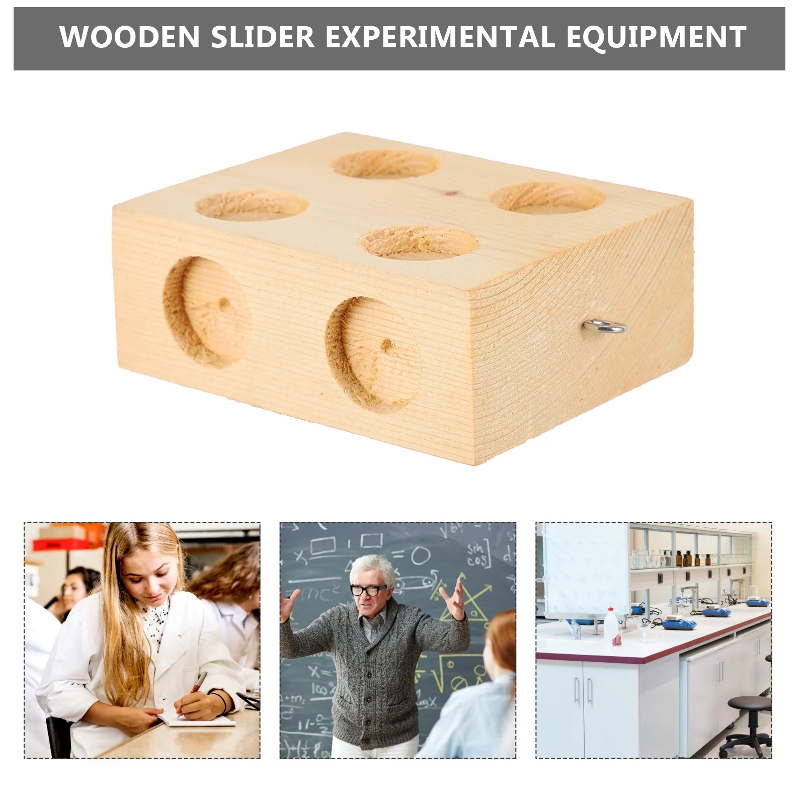 2Pcs Holz Block Reibung Block Geneigt Flugzeug Experimentelle Ausrüstung Mechanik Physik Lehrmittel Geneigt Flugzeug