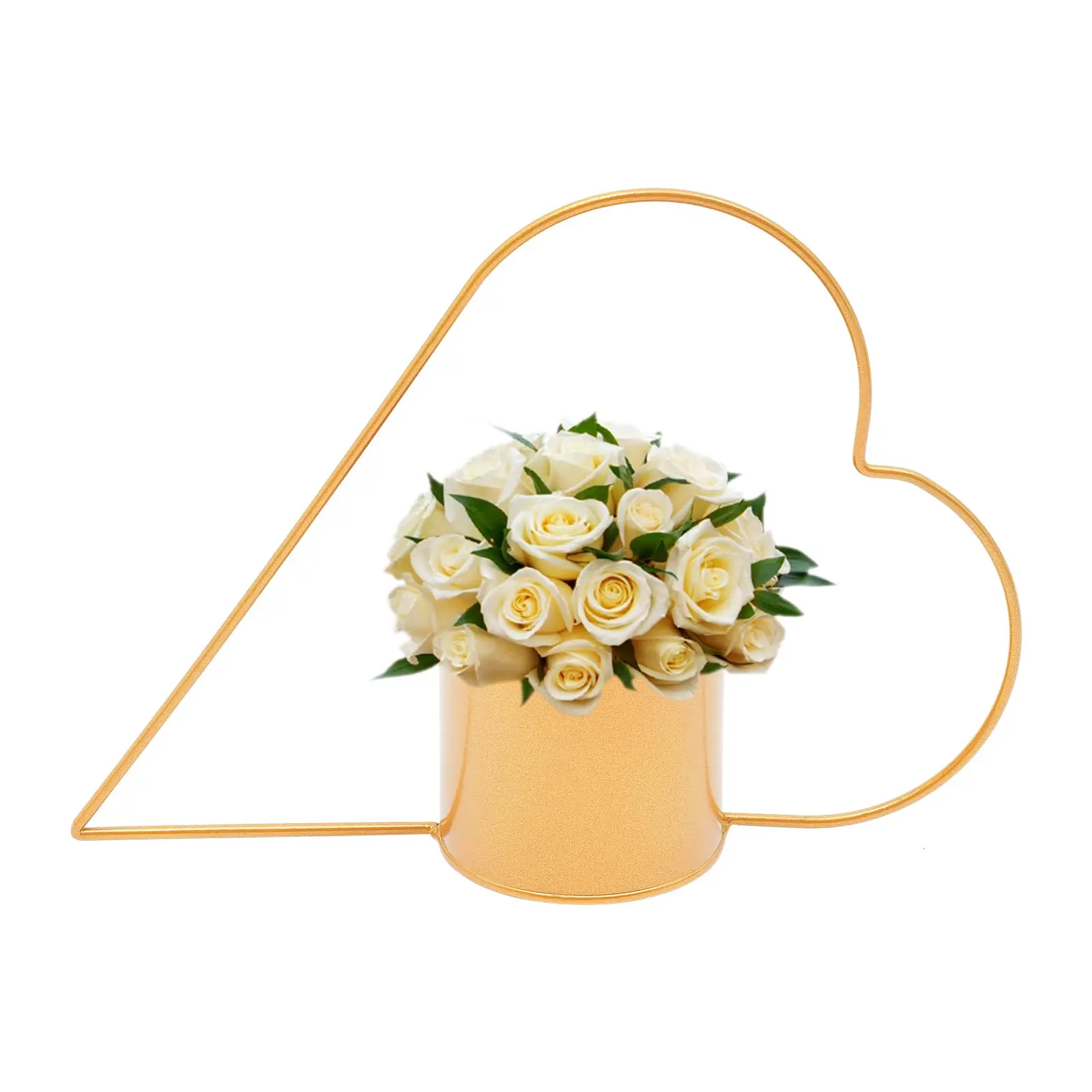 

10Pcs Gold Modern Flower Vases for Centerpieces – Heart Vases for Flowers, Flower Holders for Wedding Home Decor (Style 1)