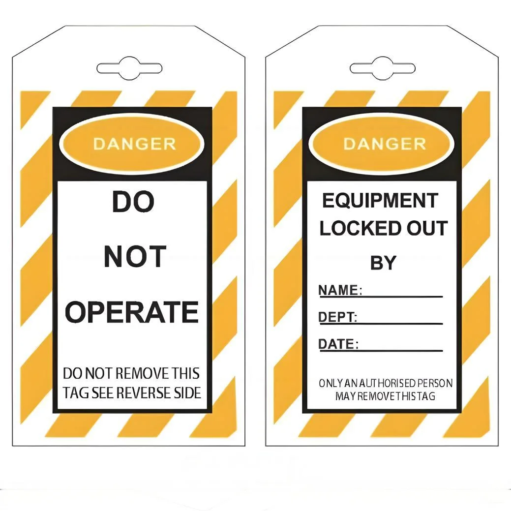 

10pcs/lot,waterproof inspection lockout tag , padlock tagout do not operate maintenance label tag