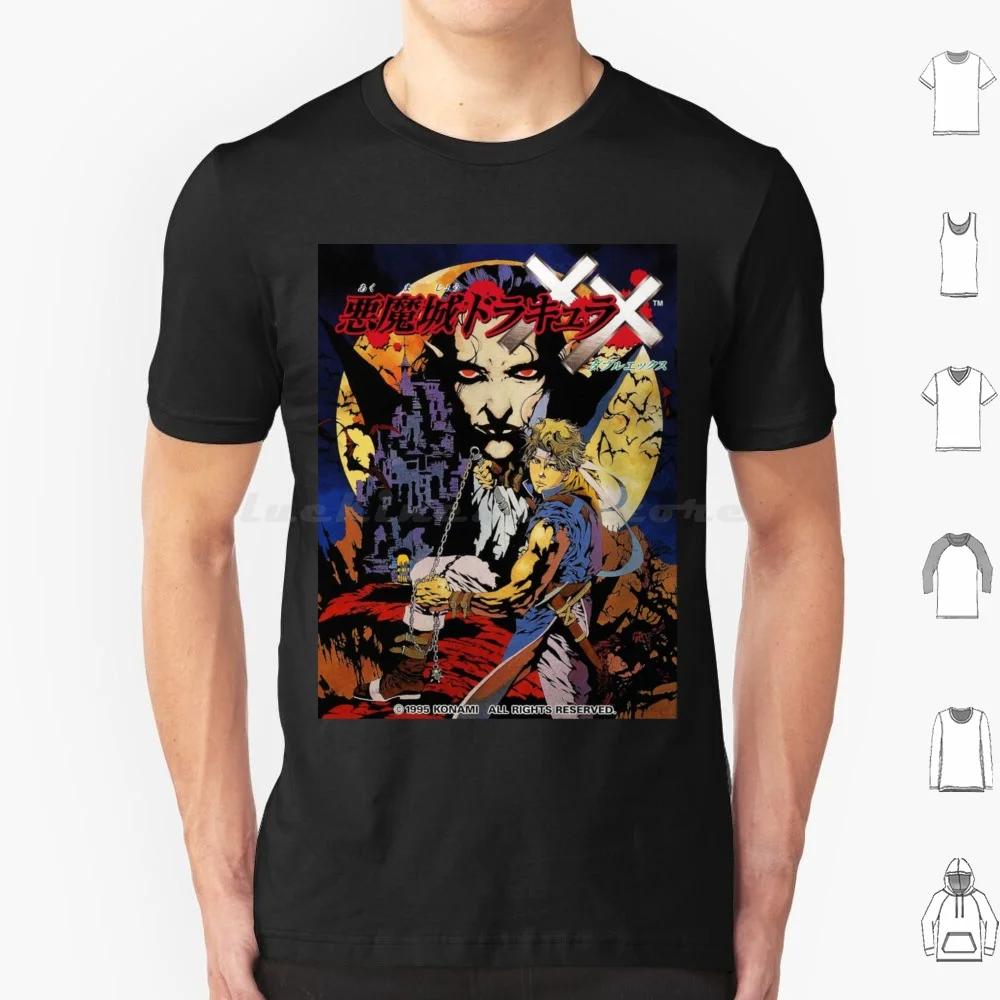 Japanese Castlevania Dracula Xx T Shirt 6xl Cotton Cool Tee Super Famicom Snes Konami Castlevania Richter Belmont Dracula Video