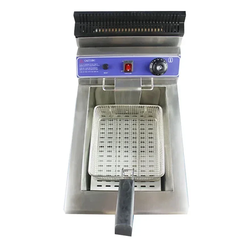 Desktop LPG Fryer with Oil Valve Fried Chicken Equipment GF-181V Gas Fryer 18L Single Cylinder French Fries Fryer//