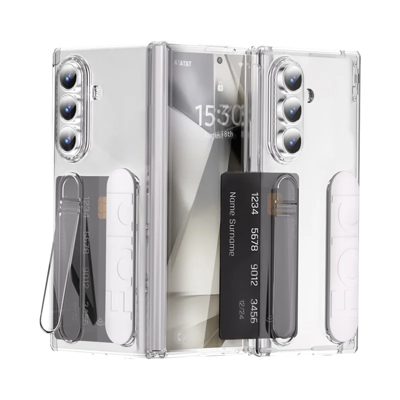 

For Samsung Galaxy Z Fold 4 5 6 7 5G Wristband Card Insertion Case for Samsung Z Fold 7 360 Full Protection Screen Glass Cover