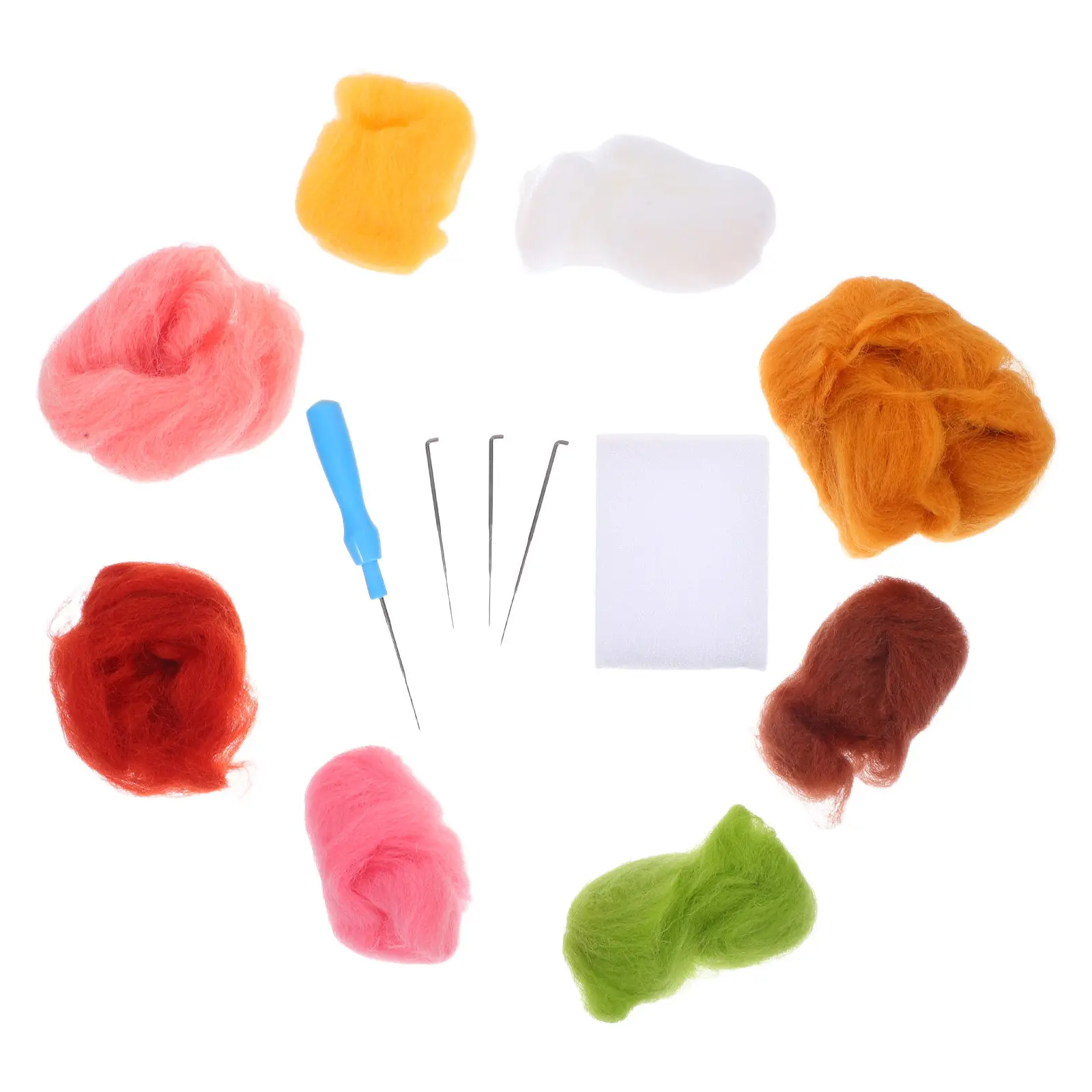 

1Set Afternoon Tea Dessert DIY Wool Felt Kit Doughnut Felting Craft Set for Beginners Handmade Home Decor Gift Felt Making Kit