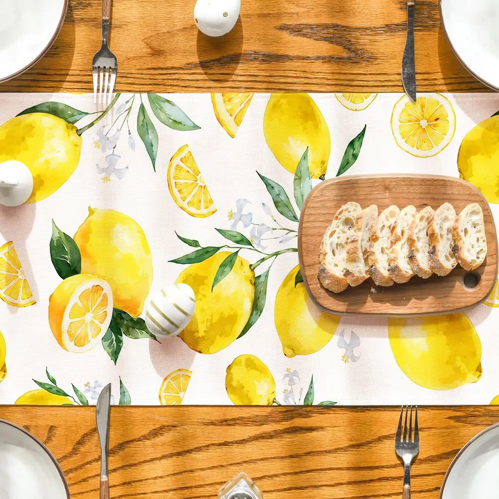 Autumn Theme Table Runner Maple Leaves Pattern Kitchen Tablecloth Boho Dining Room Decorative Party Table Cover