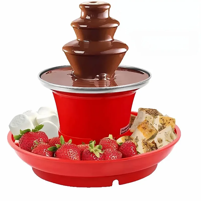 Chocolate waterfall melting machine, three-layer chocolate fountain machine, heating and melting tower for household use