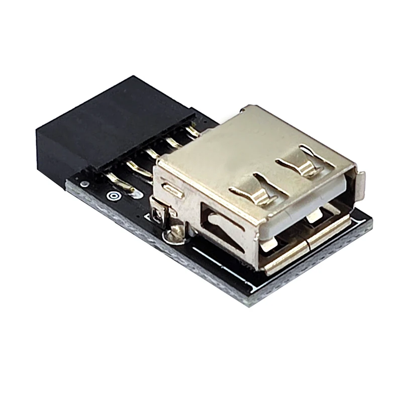 9pin to USB Adapter Connector PC Internal Motherboard 9pin to USB 2.0 Type A Female Converter for Dongle Wireless Mouse Receiver