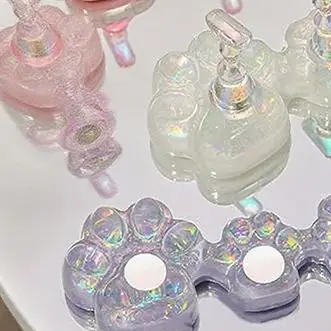 حامل أظافر بمخلب القط للضغط على الأظافر من راتينج أورورا يظهر أرفف عرض الأظافر حامل مغناطيسي أدوات تنظيم الأظافر #1