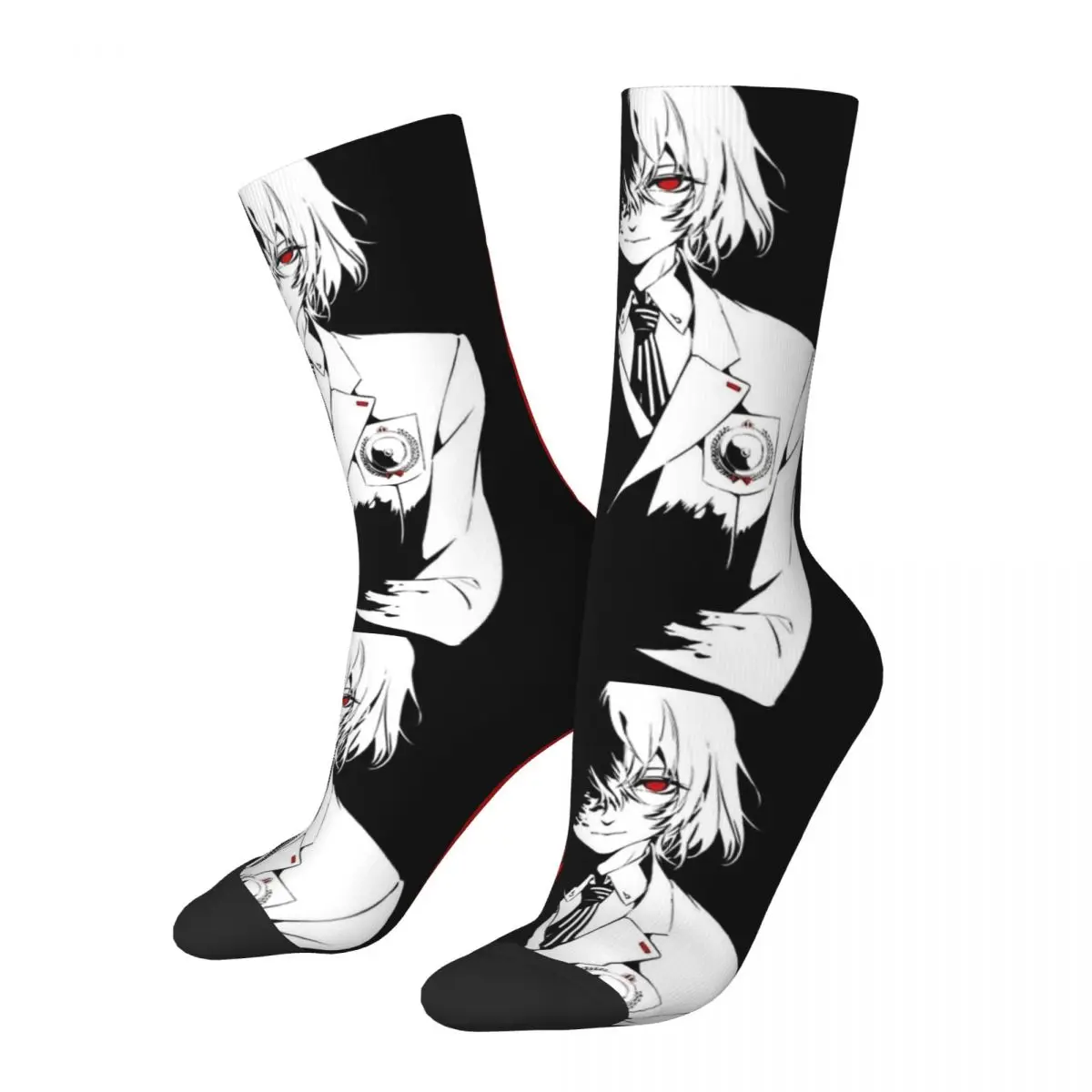 Funny Goro Akechi P5 Anime Basketball Socks Personas Polyester Long Socks for Women Men