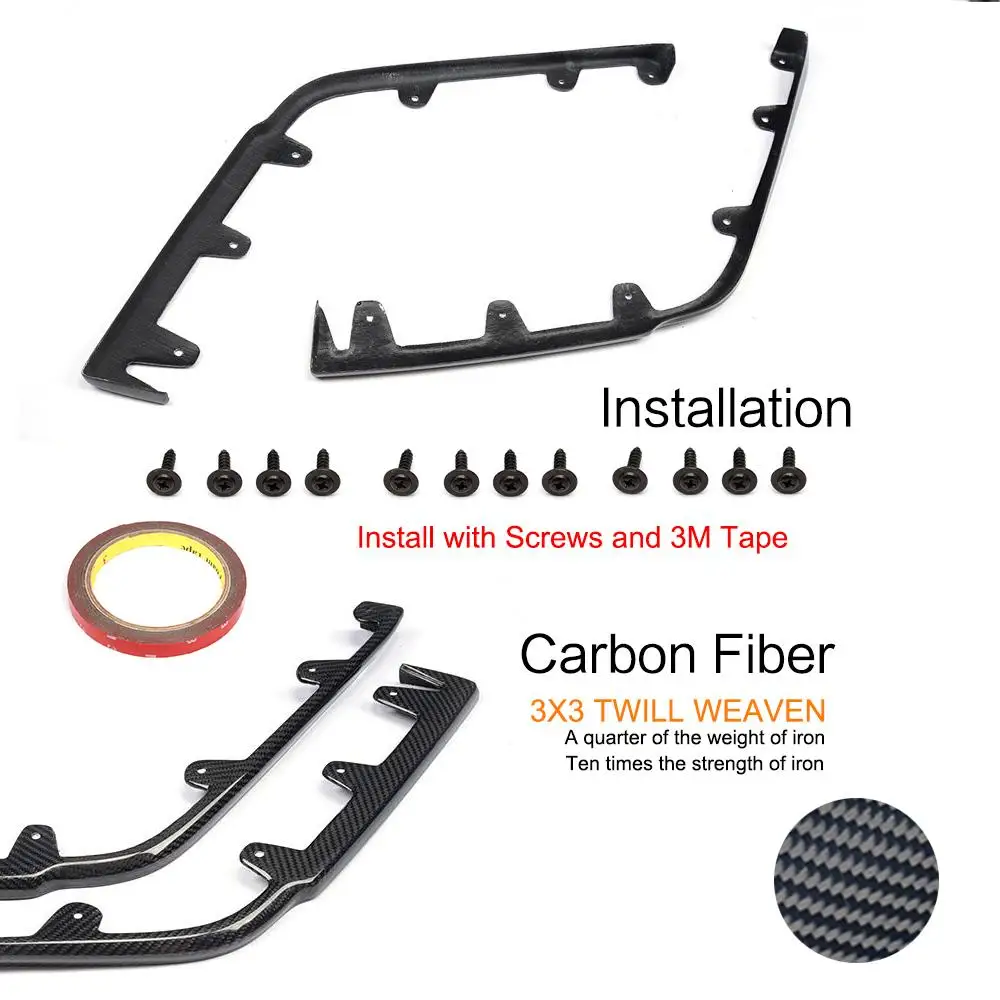 In Fibra di carbonio Paraurti Anteriore Centrale Lip Lato Splitter Spoiler Per Cadillac CTS-V 2009 - 2015 Non Vsport Car Styling