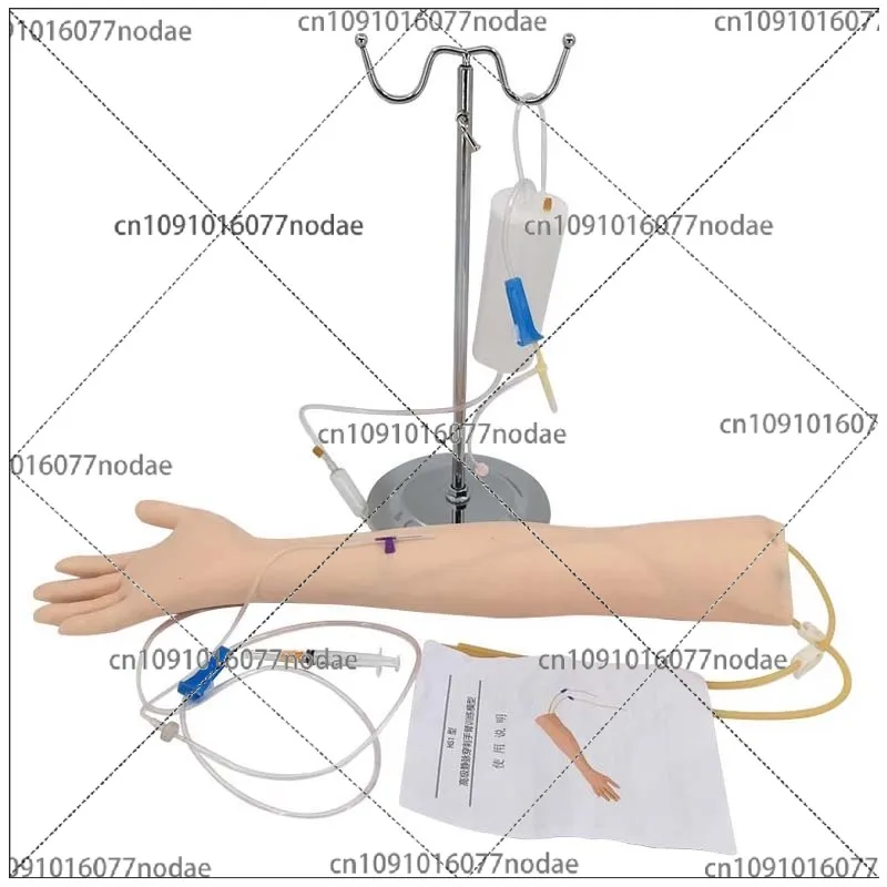 Phlebotomy Practice Kit IV Venipuncture Intravenous Training Simulation IV Practice Arm Kit with Infusion Stand