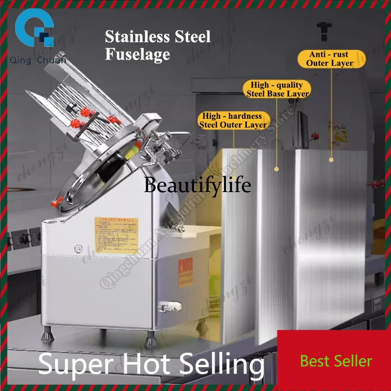 K182  Frozen Meat Slicer Commercial 12 inch 38 - 40 pieces/min Automatic Mutton Roll Beef Roll Fat Beef Slice Frozen Meat Slice