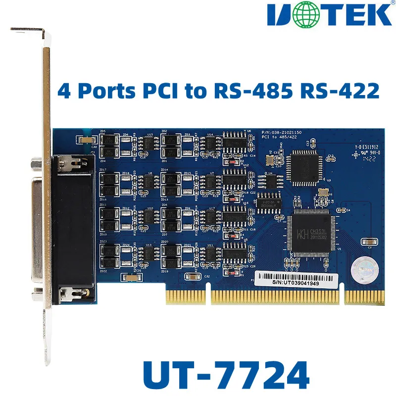 UOTEK PCI PCI-E to RS-485 RS-422 High Speed Serial Card 4 Ports DB9 RS422 R485 PCI-Express PCIE Converter Surge Protection