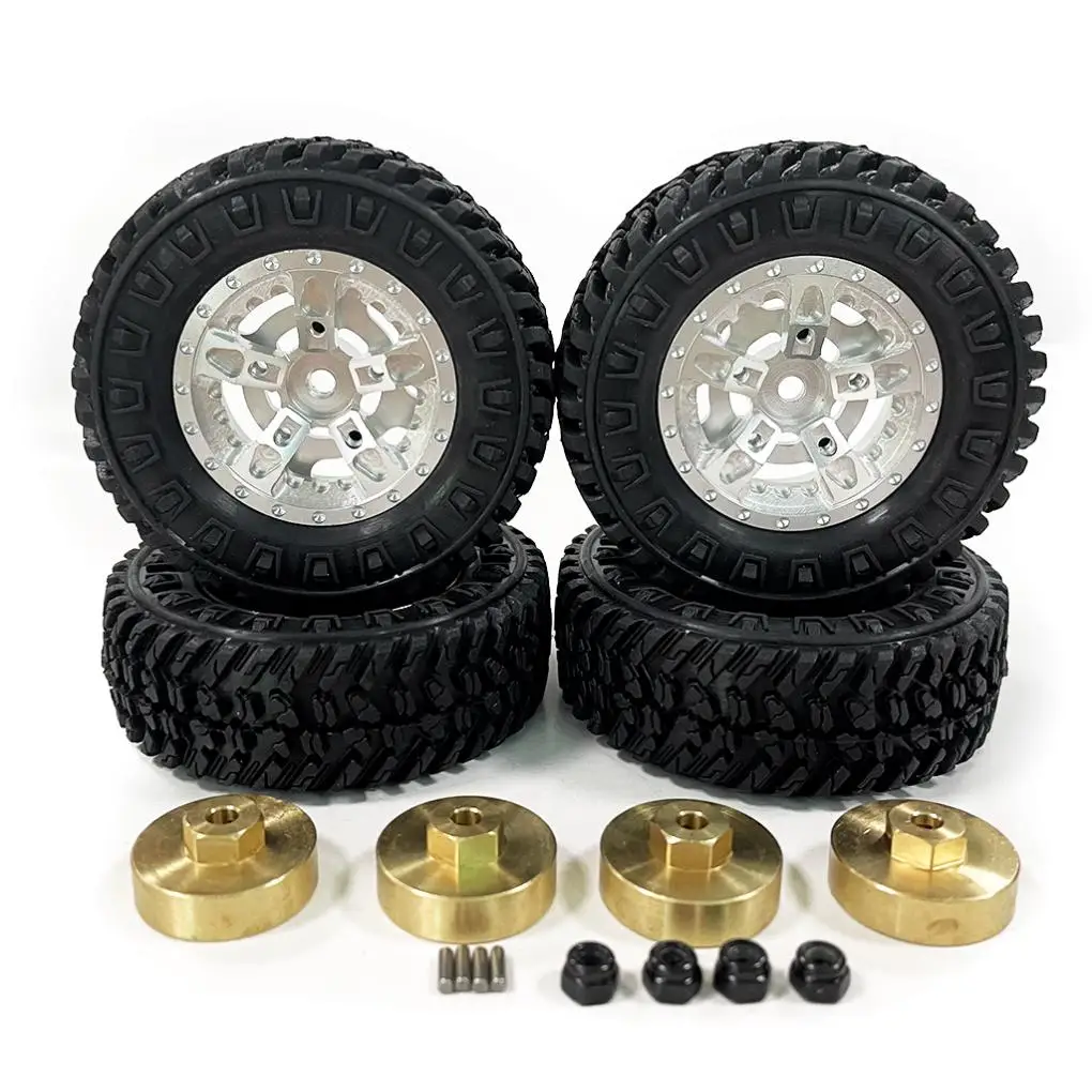 

RCGOFOLLOW 4pieces Plastic Durable Wheel Rims Tyre For 1/24 Rc Wheel Rims Tyre Axial SCX24 RC Car Part RC Car Accessories