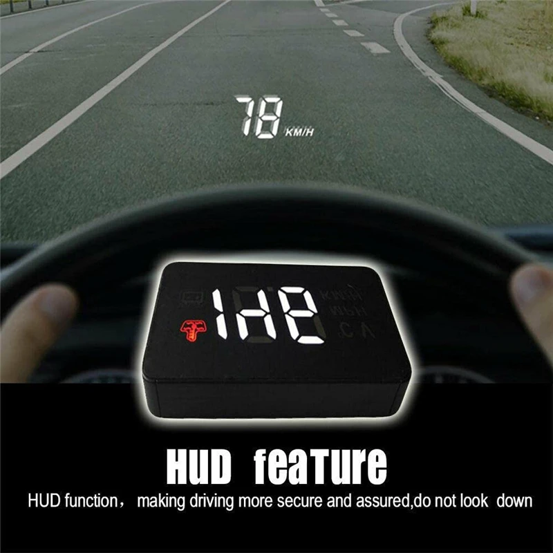 1PCS Car HUD OBD2 Head-up Display Windshield Speed Projector Speedometer Windshield KM/H MPH Water Temperature EUOBD