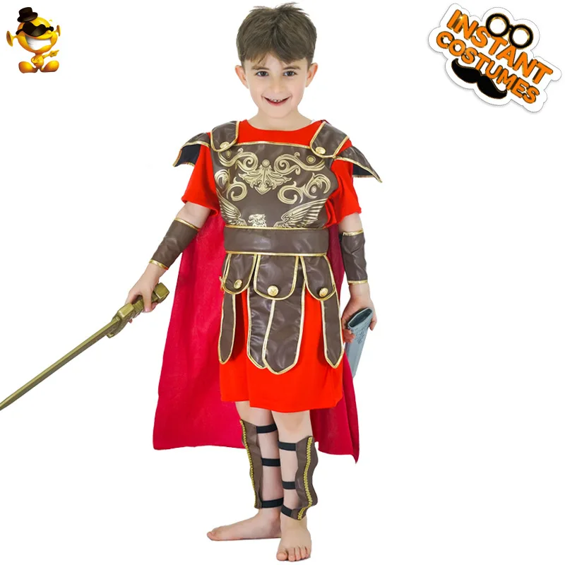 Mardi Gras เครื่องแต่งกาย Little Roman Warrior คอสเพลย์ Stagewear Party Dresses Props ไม่มีดาบ