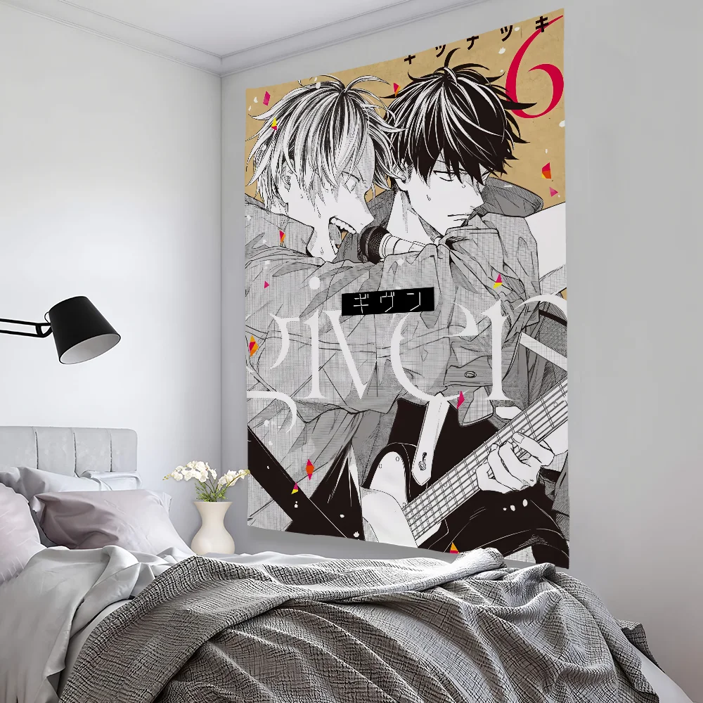 

Anime G-GivenS Cool Tapestry Bedroom Living Bar Garden Outdoor Microfiber Festival Decoration Background Art Banner