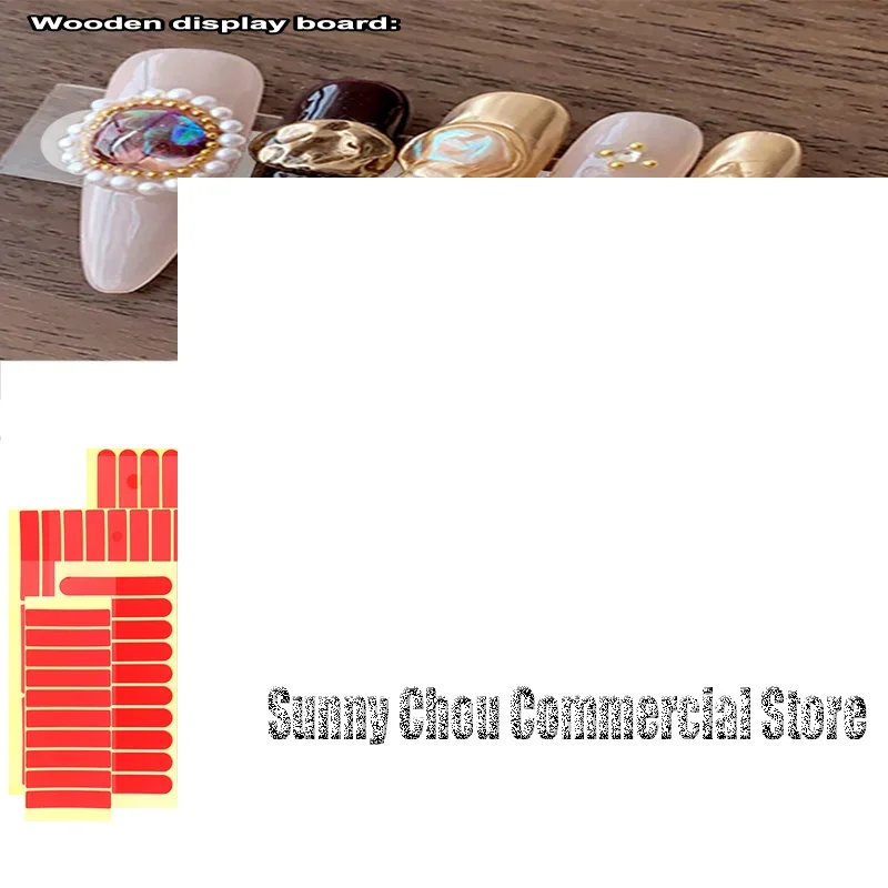 3 fogli/1 rotolo di nastro adesivo per nail art adesivo biadesivo trasparente per display per unghie per adesivi decorativi di bellezza per unghie