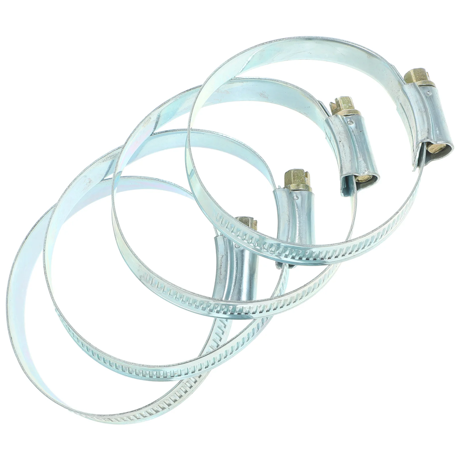 

4pcs Thickened Clamps 2.5 Inch Fire Hose Metal Material Sturdy Stable Automotive Marine Motorcycle Applications