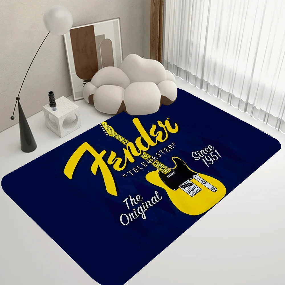 Fender Guitar Floor Mat Floor Carpet Kids Room Bedroom Decoration Balcony Anti-Slip Doormat Living Room Hotel Decor Mat