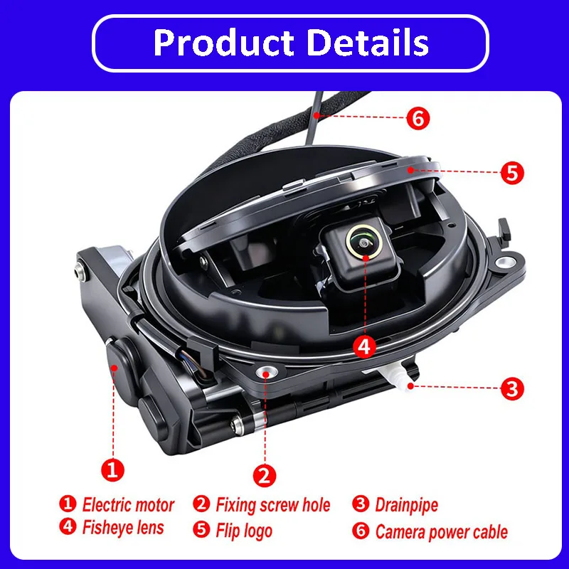Fisheye AHD 1080P Flip Emblem Reverse Backup Camera For Volkswagen Golf 6/7/8 Passat CC Magotan B6 B7 B8 Polo Beetle EOS T-roc