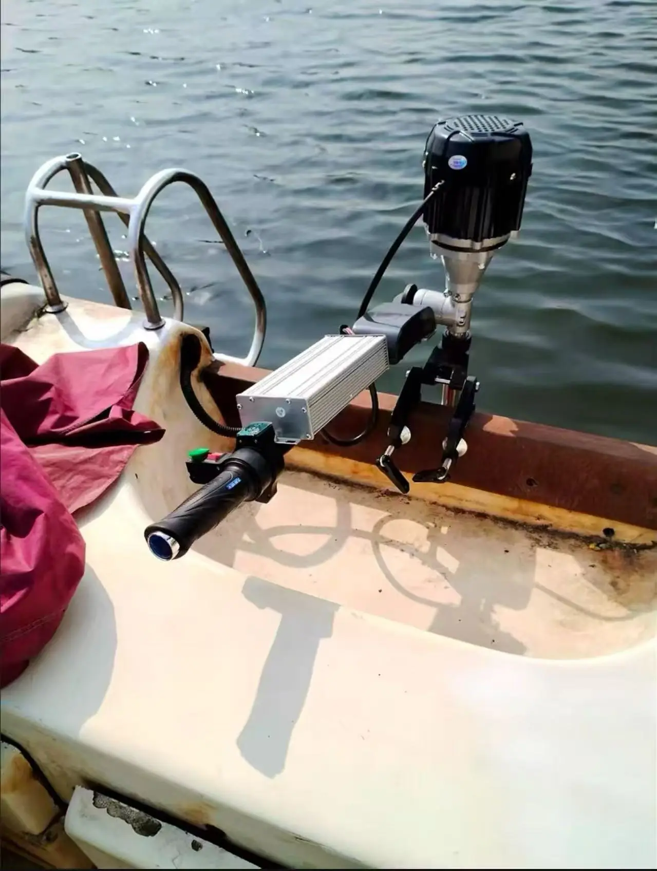 محرك خارجي كهربائي مدمج 12 فولت 1000 وات صديق للبيئة، حالة جديدة، محركات القوارب الكهربائية اليدوية #5