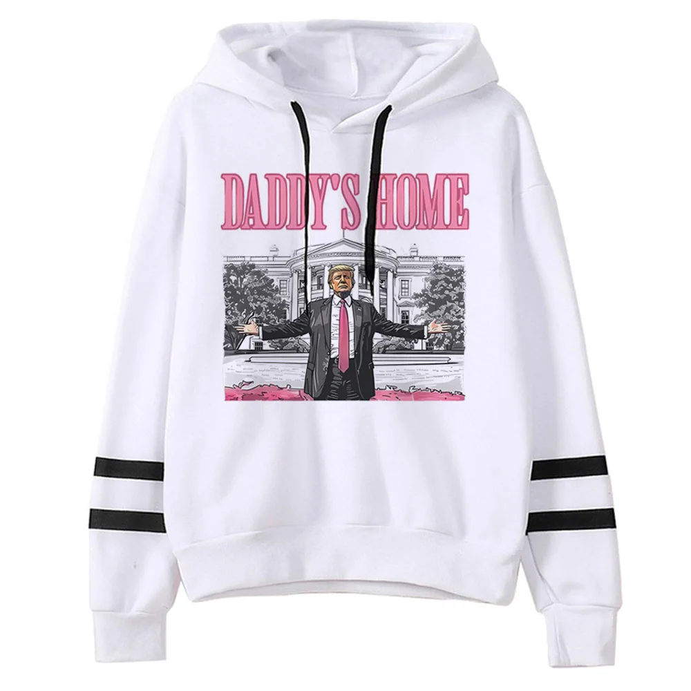 Donald trump moletom com capuz quadrinhos na moda estampado casual wear feminino fatos de treino pulôver engraçado inverno estampado casual wear