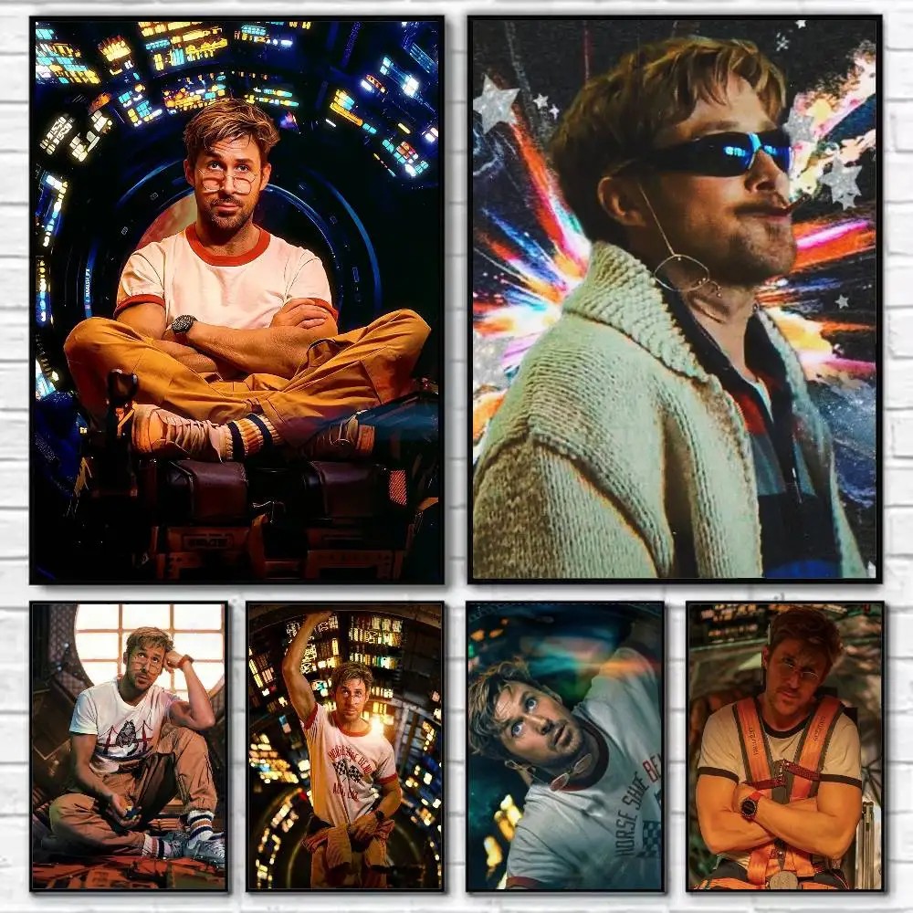Ryan Gosling P-Project Hail M-Mary  Poster Self-adhesive Art Waterproof Paper Sticker Coffee House Bar Room Wall Decor