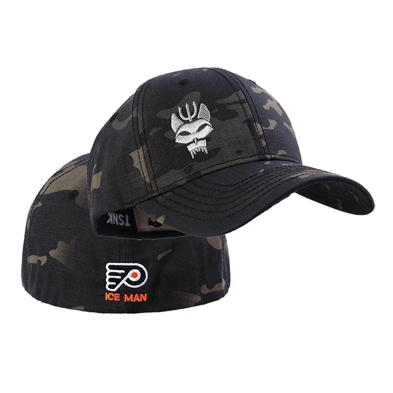Modische Baumwoll-Baseballkappe für Männer und Frauen, Militär-Enthusiasten, taktische Kappe, Snapback, dehnbare Mütze, zum Laufen, Angeln, Gorras