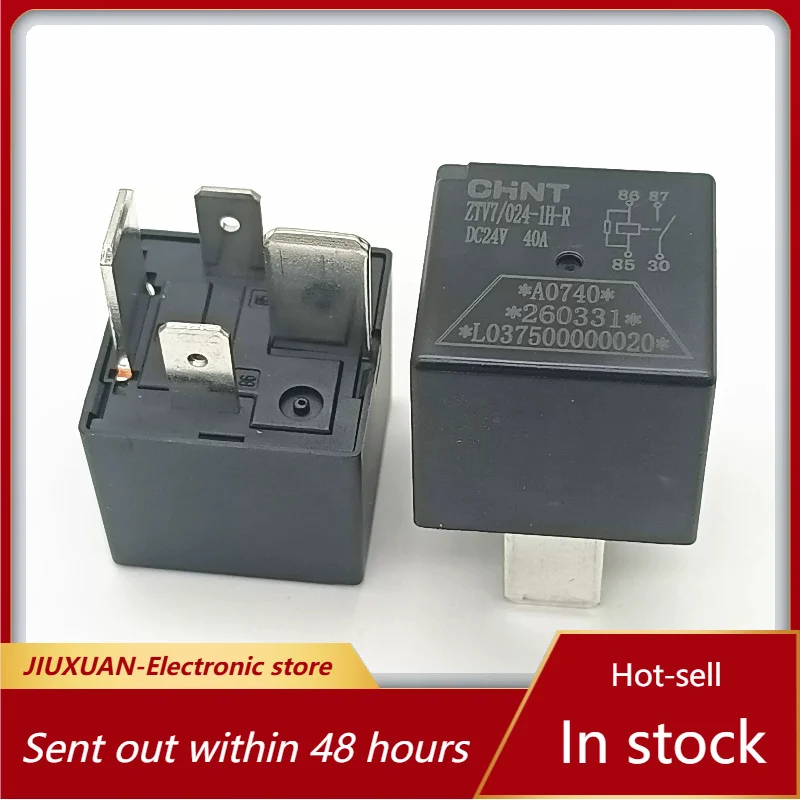 New 1pcs/lot ZTV7 024-1H-R 24V 40A 4pins Automotive truck air conditioning headlight relay