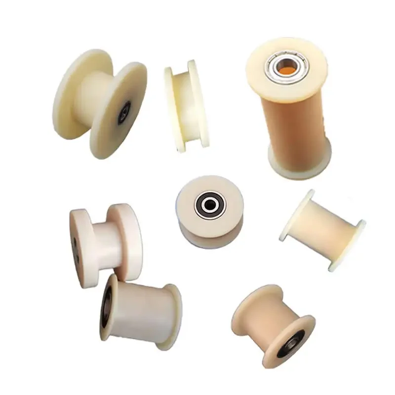 High quality H shaped nylon pulley Lifting rail wheel Plastic roller Used for mechanical track Sliding door slot 32 42 62 82mm