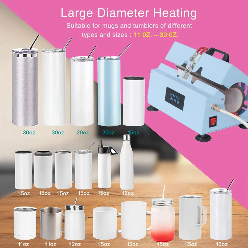 Máquina de prensado en caliente de taza AP2235, máquina de transferencia de calor con logotipo/patrón/impresión de personajes, patrón de taza DIY