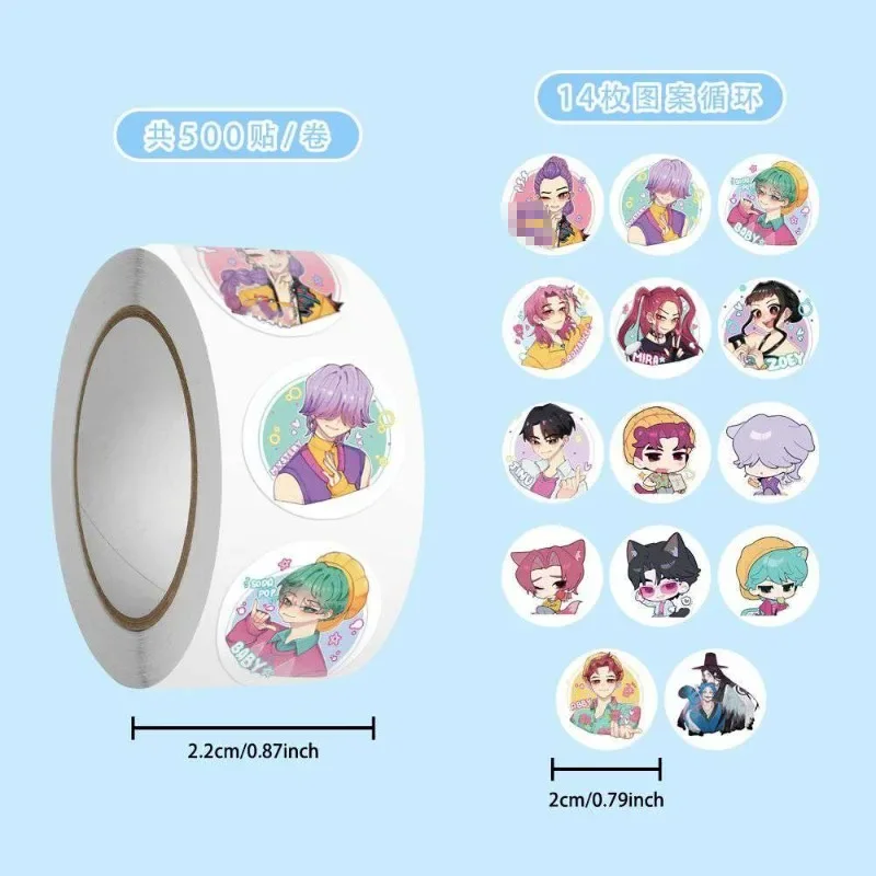 500 PCS อะนิเมะ KPop Demon Hunters สติกเกอร์ Huntrix Saja Boys Tiger สติกเกอร์ Scrapbooking โทรศัพท์สเก็ตบอร์ดกันน้ํารูปลอก