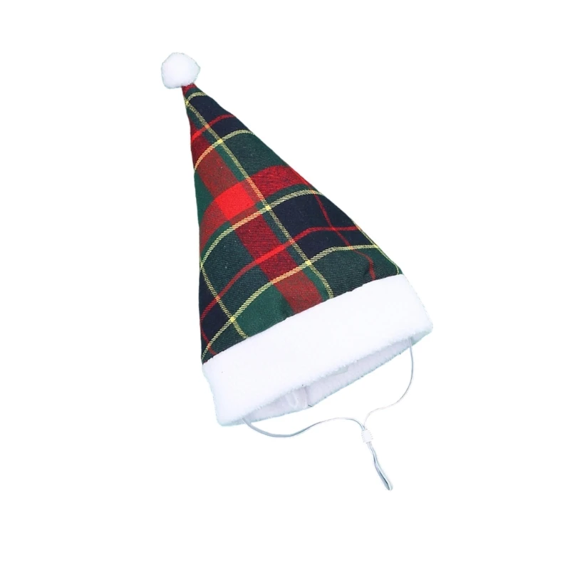 สัตว์เลี้ยง Plush Santa หมวกคริสต์มาสเครื่องแต่งกาย Headwears สำหรับสุนัขเทศกาล Props สุนัข Santa หมวกสัตว์เลี้ยง COSPLAY