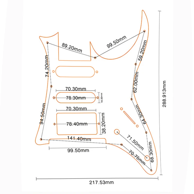 Xinyue-Humbucker Pickguard, peças de guitarra personalizadas, Scratch Plate, MIJ Ibanez RG 350 DX, SSH